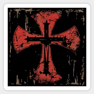 Templar Red Cross Sticker